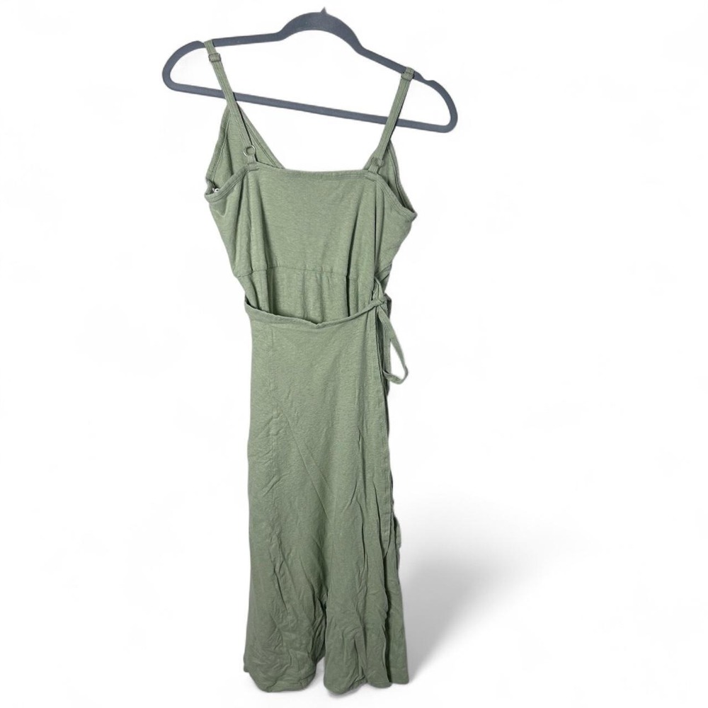 Patagonia wear with all green wrap hemp organic cotton dress womens M - Picture 2 of 5